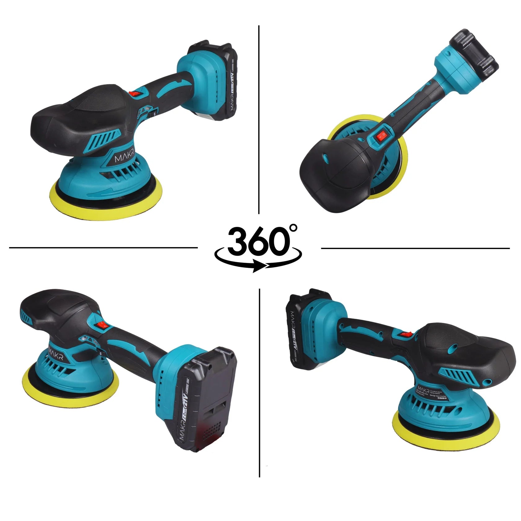 MAKR Polijstmachine | 2 Accu's 21V + Complete Accessoireset