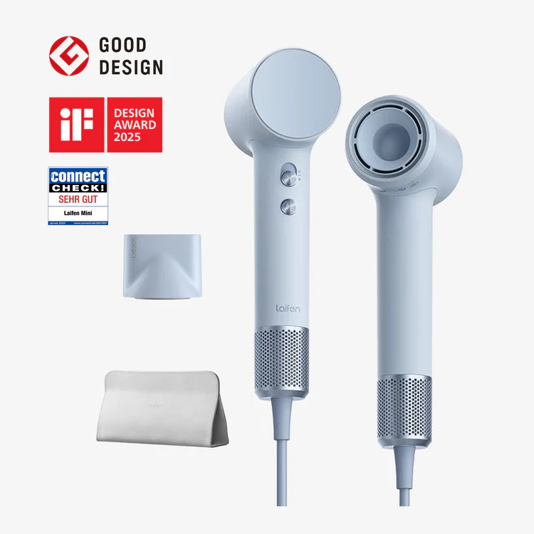 Laifen Mini Haardroger – Glacier Blue – Nieuw – Compacte Reisföhn