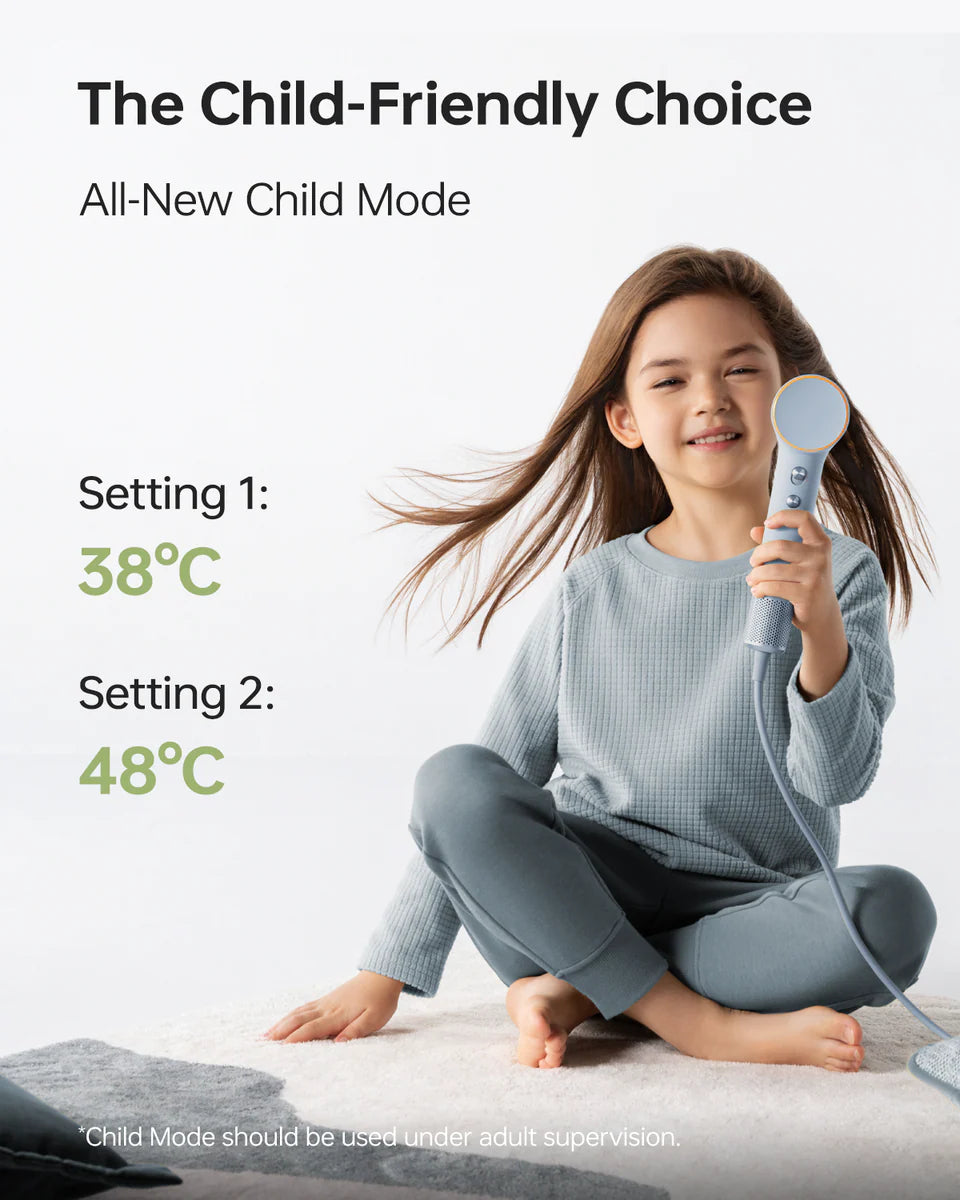 Laifen Mini Haardroger – Glacier Blue – Nieuw – Compacte Reisföhn